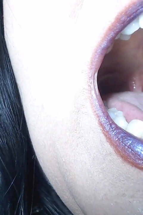 Deep Inside Tongue Teeth Uvula Throat