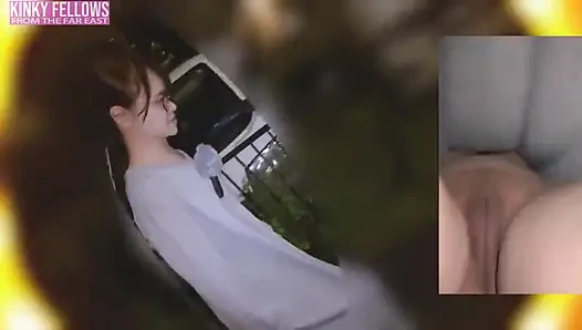 Fragile Heiress Heat as the Natural Rich Beauty Offers Warm Mouth Support Inside a Risky Temporary Booth