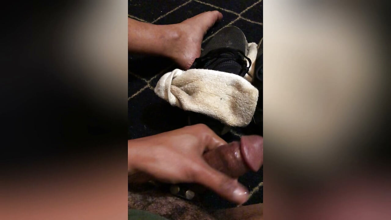 STR8 BUD'S SWEATY WET UNDER ARMOUR KICKS GET PLAYED WITH