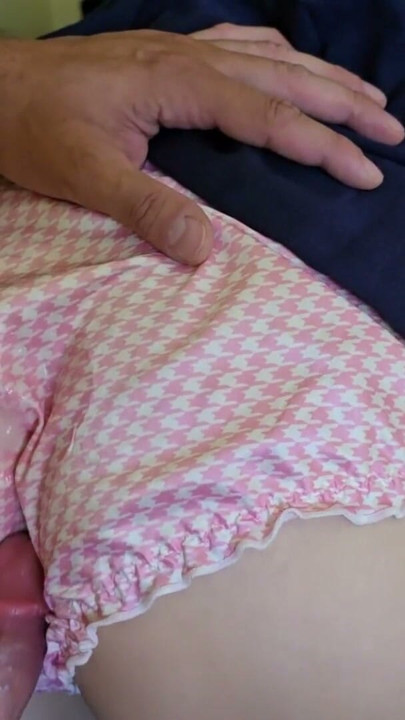 Stepsister let me rub her ass hole and cum on her Japanese panties | Clip 1