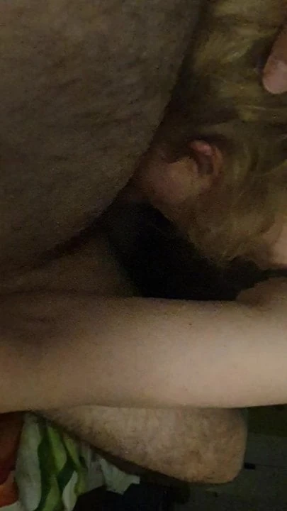 The lady is playing with the dick