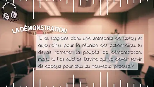 Your boss tries sex toys on you in public - english audio femdom