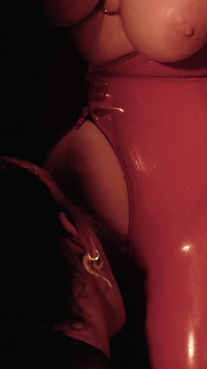 Iconic moment from "Sexy Lesbian Petting in Latex - FREE porn video"