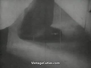 Undressing Blonde gets Watched by Peeping Tom (Vintage)
