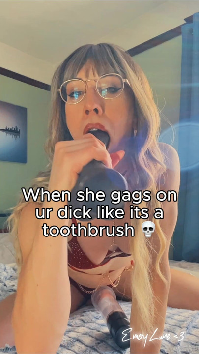 When she gags on ur dick like a toothbrush. Watch the full JOI on Faphouse!