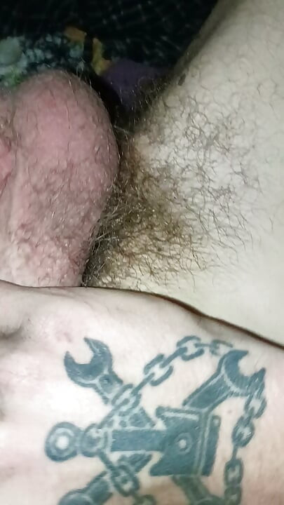 Hairy masturbation