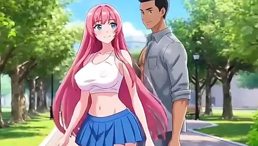 Risky Outdoor fucking with Stranger Animation 3D