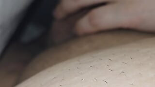 Step mom hand cover step son dick in front of her husband