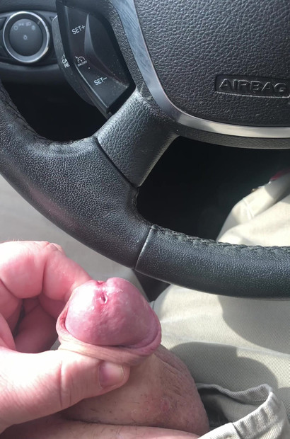 Cum shot in Car