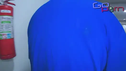 Cuckold Husband Walks Into the Room and Sees His Wife Fucking with BBC