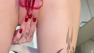 Fucking My Pink Pussy with a Dildo