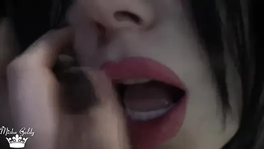 Terpanas oleh cumcountdown bibir merah mudaku
