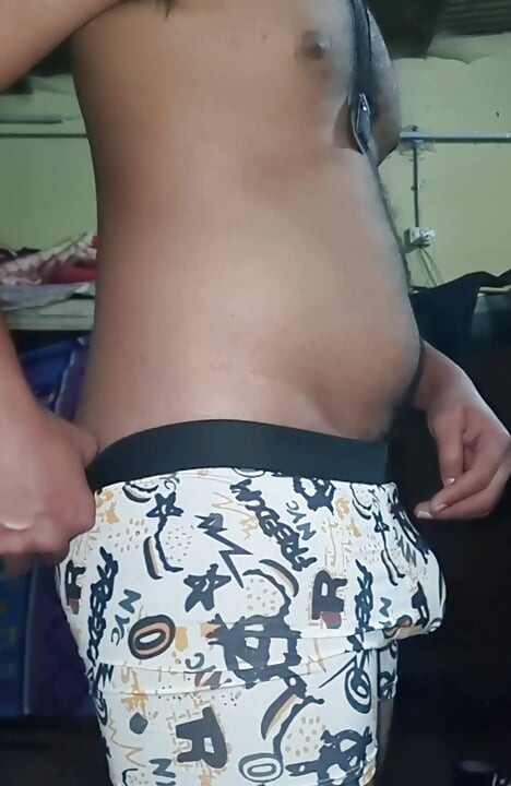 Indian Desi hairy boy with fat cock playing with himself