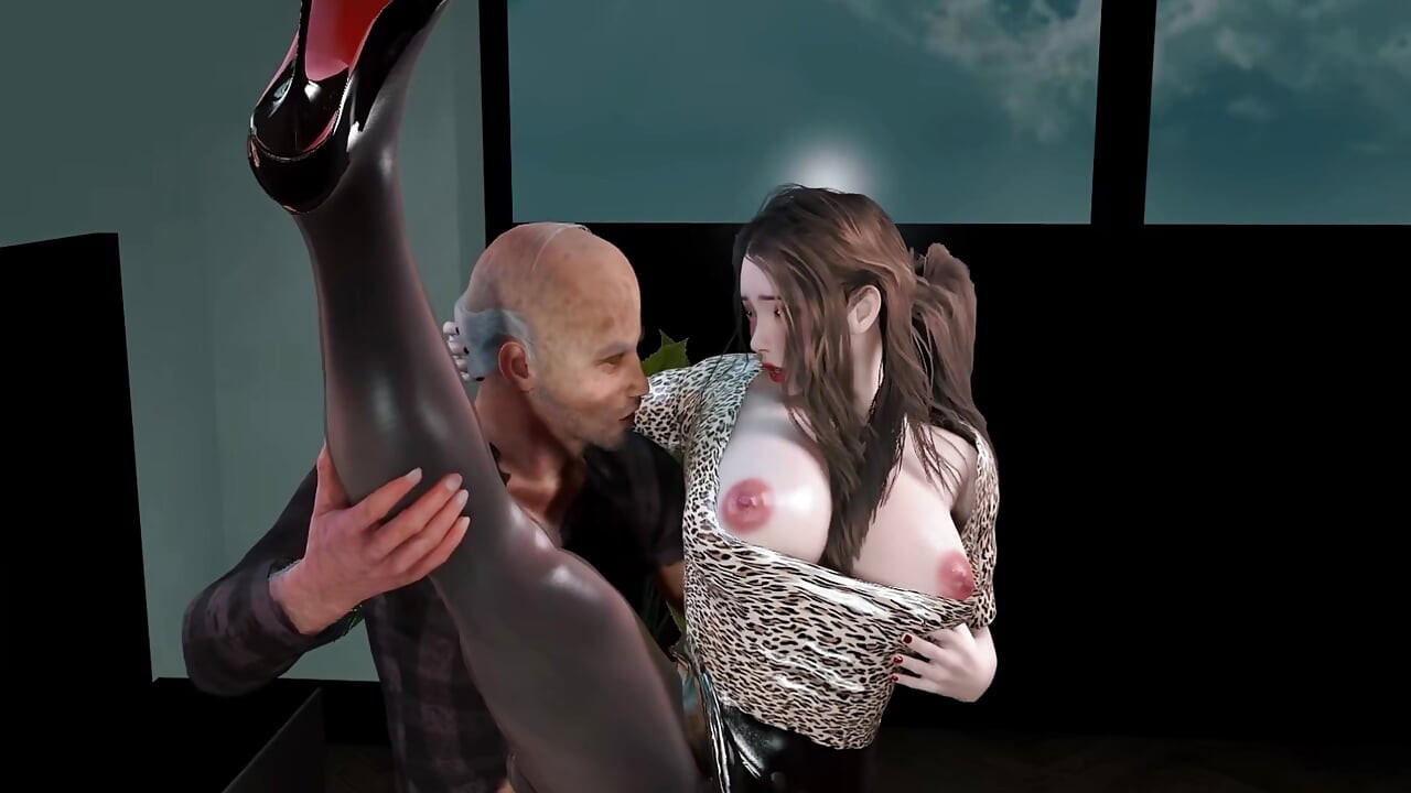 3D BBW Mature MILF Naked Her Huge Boobs Got Fucked so Hard