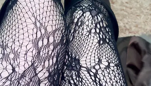 Playing with My Legs in Sexy Stocking and Boots
