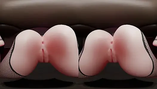 Guestoy - VR Edition. Final trailer (released). Busty alt teen with glasses facesitting and spitting. POV.