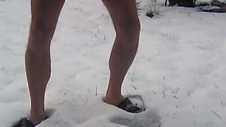 Desnudo en la nieve