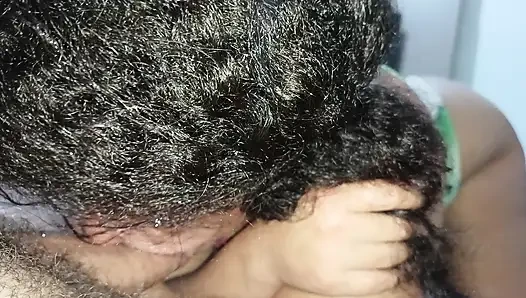 DEEP THROAT, PUNCHING THE STALK OF THE CUCKOLD'S COCK, SHAKING HIS ASS
