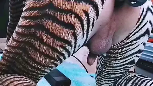 Vivi fuck her ass in Tiger pattern