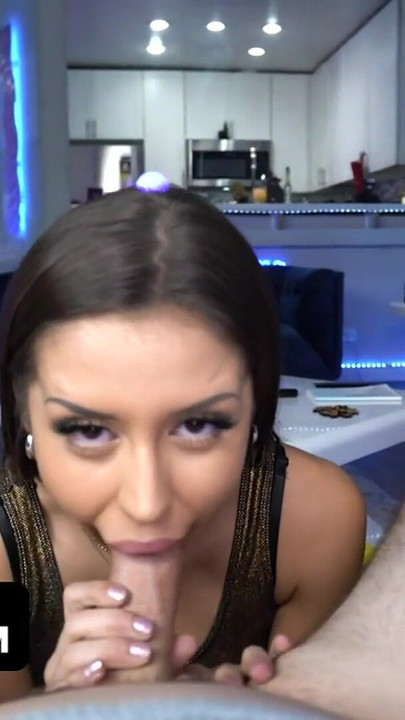 Emotional moment from "Bored Latina Beauty Makes Home Party With BF During Lockdown"