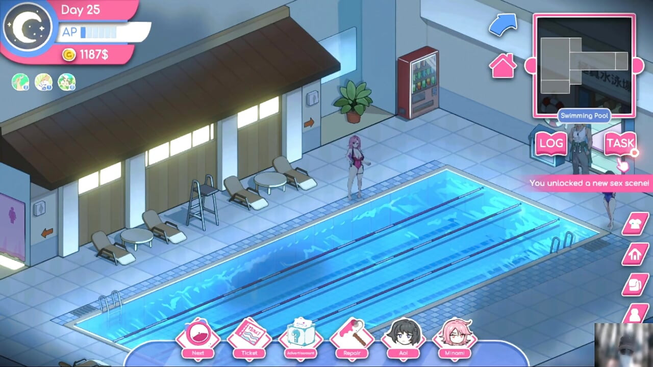 EP-4"LIFEGUARD HOLIC GAMEPLAY!NTR! HENTAI GAME! BF caught me and her gf fucking in his house.