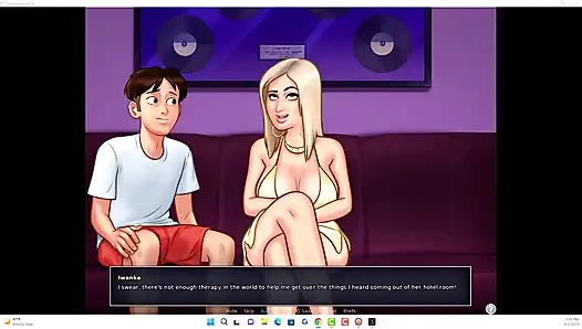 SummerTime Saga - Йоханнес и Эрик наблюдали За Иванкой, Iwanka сделал Йоханнесу минет перед камерой