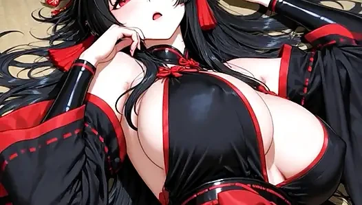 Edo şehir genelevi büyük göğüsler oiran kimono