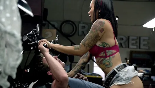 Levy Tran Sex On A Top Of A Motorcycle In Shameless