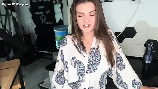 Sticky Stepmother's cumshot was caught by her nerdy stepson, and he licked it