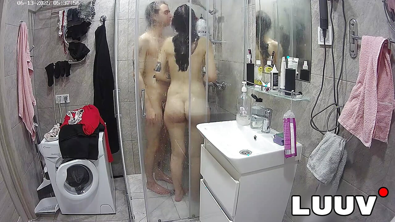 LUUV. Alice, a tattooed beauty, takes a shower with her boyfriend