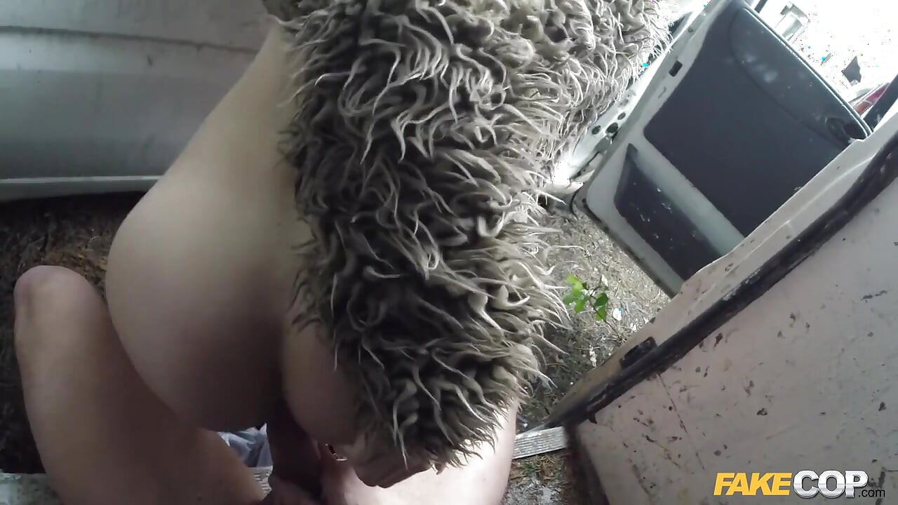 Fake Cop - Busty Blonde Fucked in Junk Yard