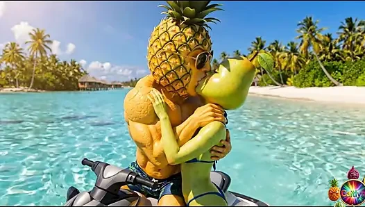 Episode 4 - süßes ananas-mädchen und süßer avocado-mann teilen sanfte tropische momente AI hentai