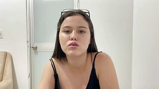 I'm in a consultation room and the lady gets horny ending up in a rich fuck until she makes me cum in it