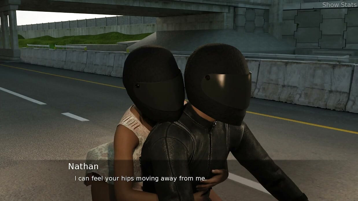 Projekt hotwife - Gameplay - rollenspiel - ehefrau zeigt sie beim fahren auf dem fahrrad