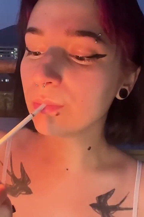 Goddess Smoking Outdoor and Teasing You with Her Boobs