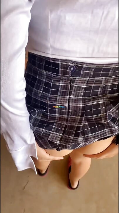 Schoolgirl 18 years old homemade intimate video of beautiful schoolgirl in skirt
