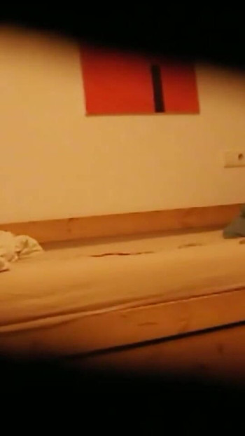 Memorable moment from "Guest room nannycam catches full big dick jerk session"