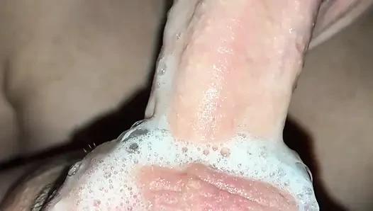 Milf moaning over a sloppy dick