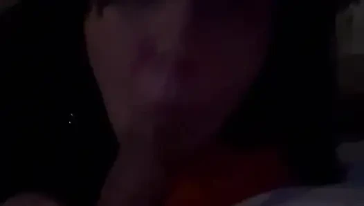 18 Year Old Gives BJ at Night