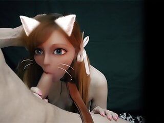 Chica gata waifu en la vida real - hentai de la vida real