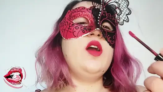 Ich habe meinen Lippenstift aufgetragen