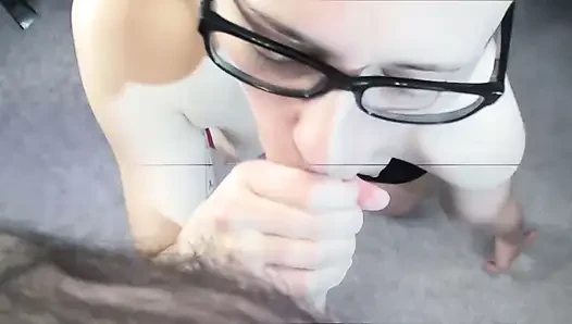 Flexible Amateur Guy Sucks Own Big Cock in Fetish Solo