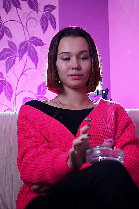 Sexy Russian Muse Smoking Cigarette Soft Daylight