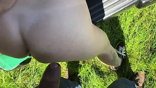 Hot Wife Takes Intense Outdoor Anal in Car Trunk - Amateur POV Real Couple