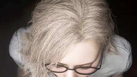 Resident Evil RE9 - Grace working overnight for that promotion White Remix Color (Sound) WM By Madruga3D Animation 3D Hentai