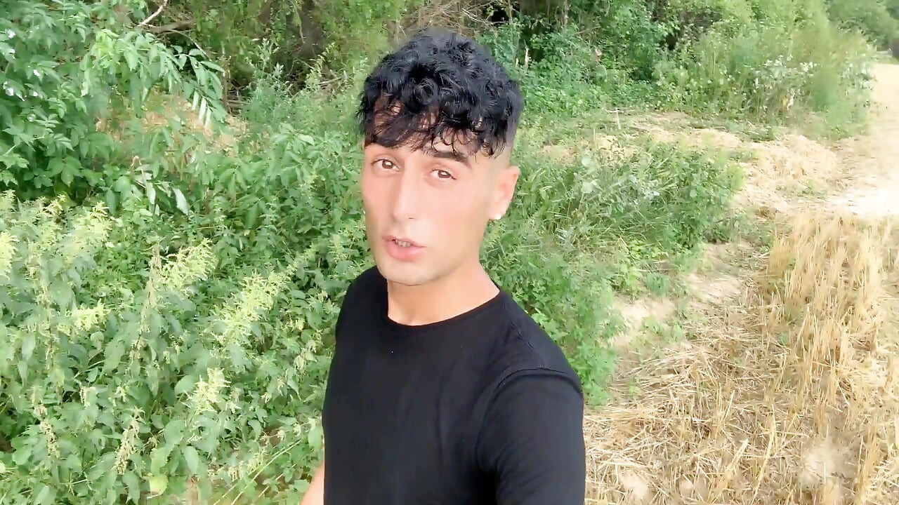 6 Outdoor Places Jerking in One Day and Big and Far Cumshot on a Path Edging