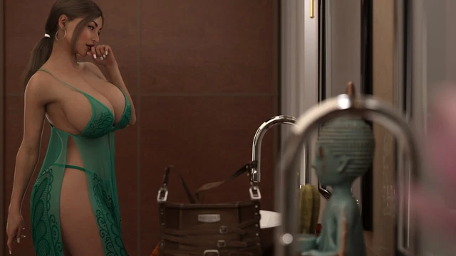 Stepsister having some fun with landlord at night