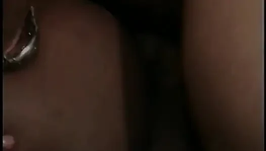 Natural breasted ebony teen gets her cunt fucked by black dick then facial
