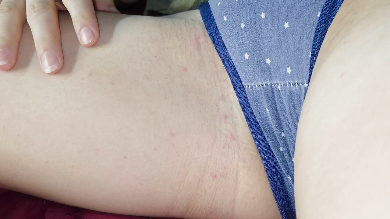 My sister-in-law in panties plays with me