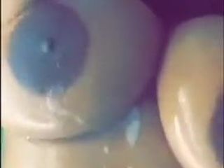Sexy ebony girl tittyfucked in snapchat